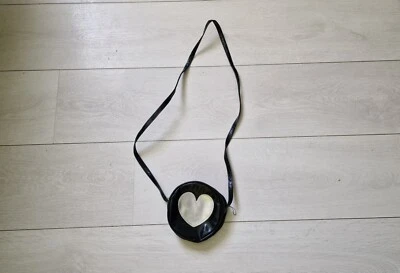 Petit sac à bandoulière noir avec coeur argenté pour enfant - Tape à l'oeil - Photo 1/3