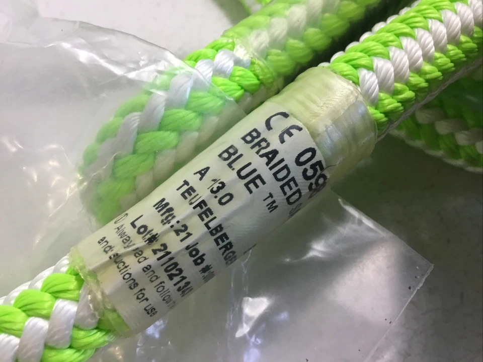 Веревка для скалолазания Tteufelberger 1/2 x 12 SB Ultra-Vee Beranek плетеная безопасная зеленая - Изображение 3 из 4