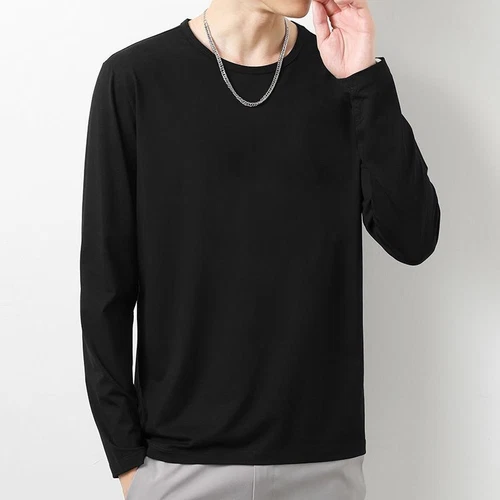 Herren Pullover T-Shirts Locker Rundhals Langarm Oberteile Streetwear Freizeit T-Shirt - Bild 9 von 40