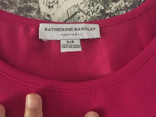 Katherine Barclay Laser Cut Sleeveless Top Blouse Large Red Size S - Picture 5 of 5