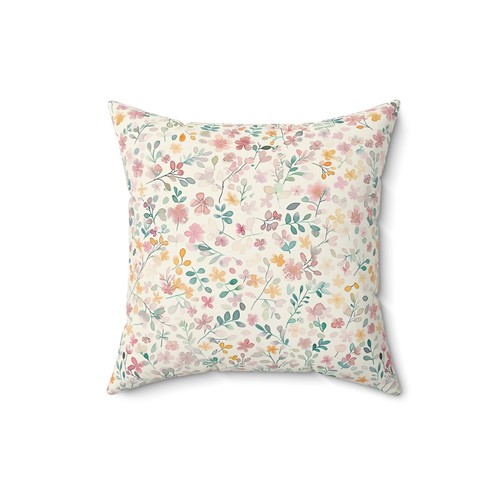 DELICATE DAINTY WATERCOLOR FLOWERS FLORAL HOME LIVING ROOM ELEGANT DECOR PILLOW - Picture 3 of 4