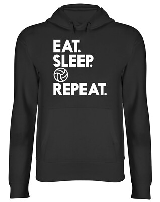 Eat Sleep Netball Repeat Mens Womens Hooded Top Hoodie