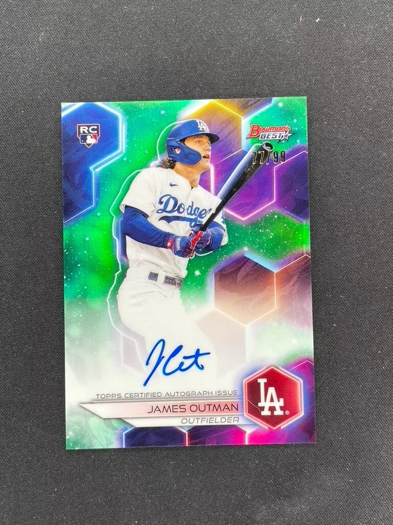 2023 Bowman's Best James Outman Rookie Auto Green /99 #B23-JOU Dodgers