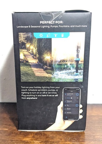 Indoor Outdoor WiFi Smart Plug Requires 2.4GHz WiFi Weather Resistant No Hub Req - Picture 3 of 14