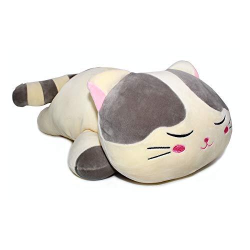 Very Soft Cat Big Hugging Pillow Plush Kitten Kitty Stuffed Animals Gray 23.5" - Picture 3 of 5