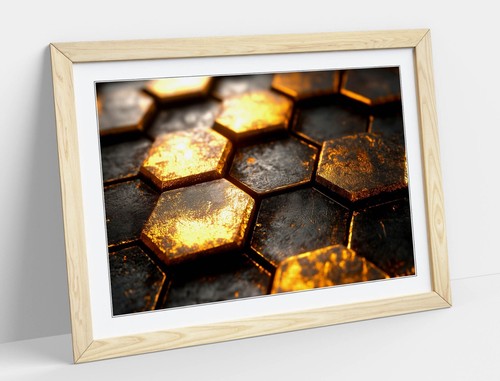 BASALT STONE COLUMN TEXTURE -FRAMED WALL ART POSTER PAPER PRINT - Picture 3 of 10