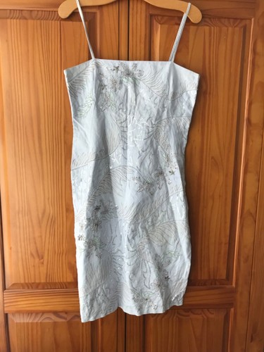 French Connection lilac dress size 12 embroidery sequins - Picture 2 of 9