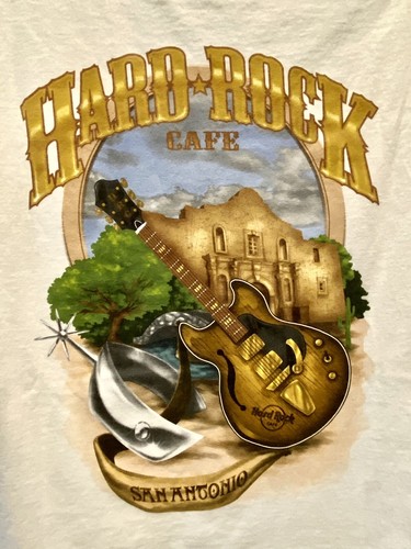 Hard Rock Cafe San Antonio Unisex Art Graphic TShirt Small 18 In Armpit To Arm