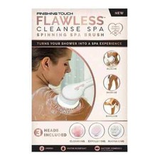 Finishing Touch Flawless Cleanse Spa Spinning Body Brush w/ 3 Heads - SEALED