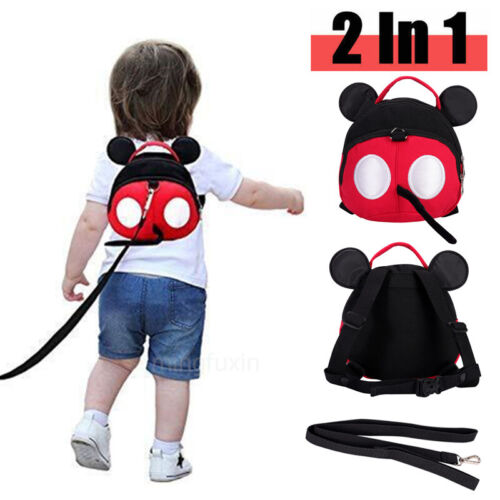 Toddler Anti-Lost Harness Cute Backpack with Safety Leash for Baby Boys Girls US