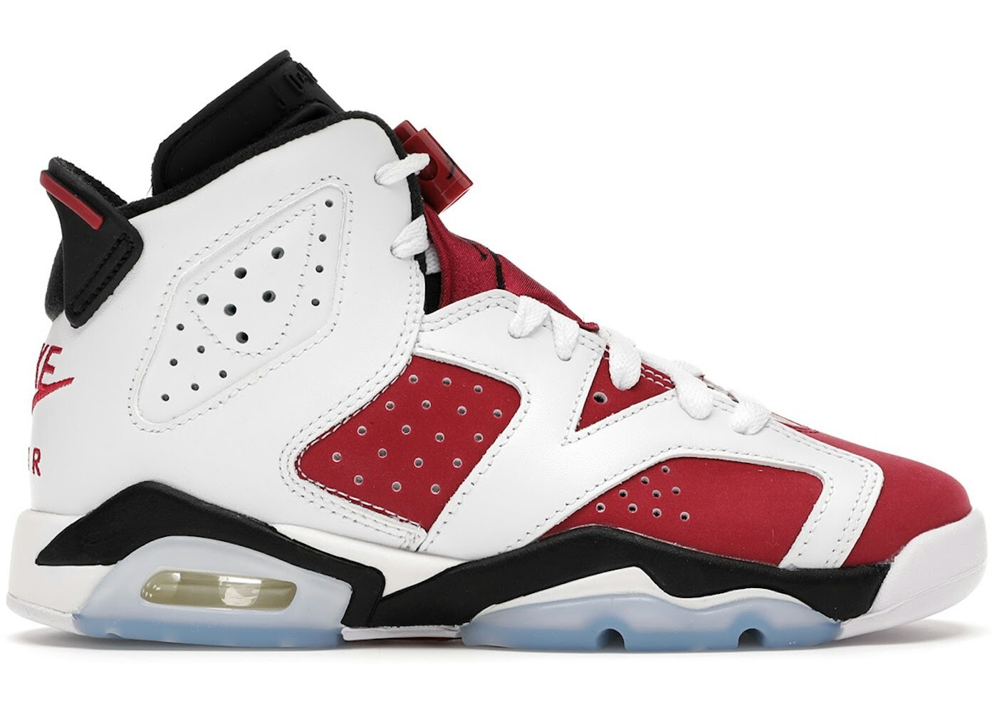 Кроссовки Nike Air Jordan 6 Retro Carmine 2014 Бело-красные 384664-160, размер 5,5 лет