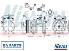 Compressor, air conditioning for HYUNDAI NISSENS 89294