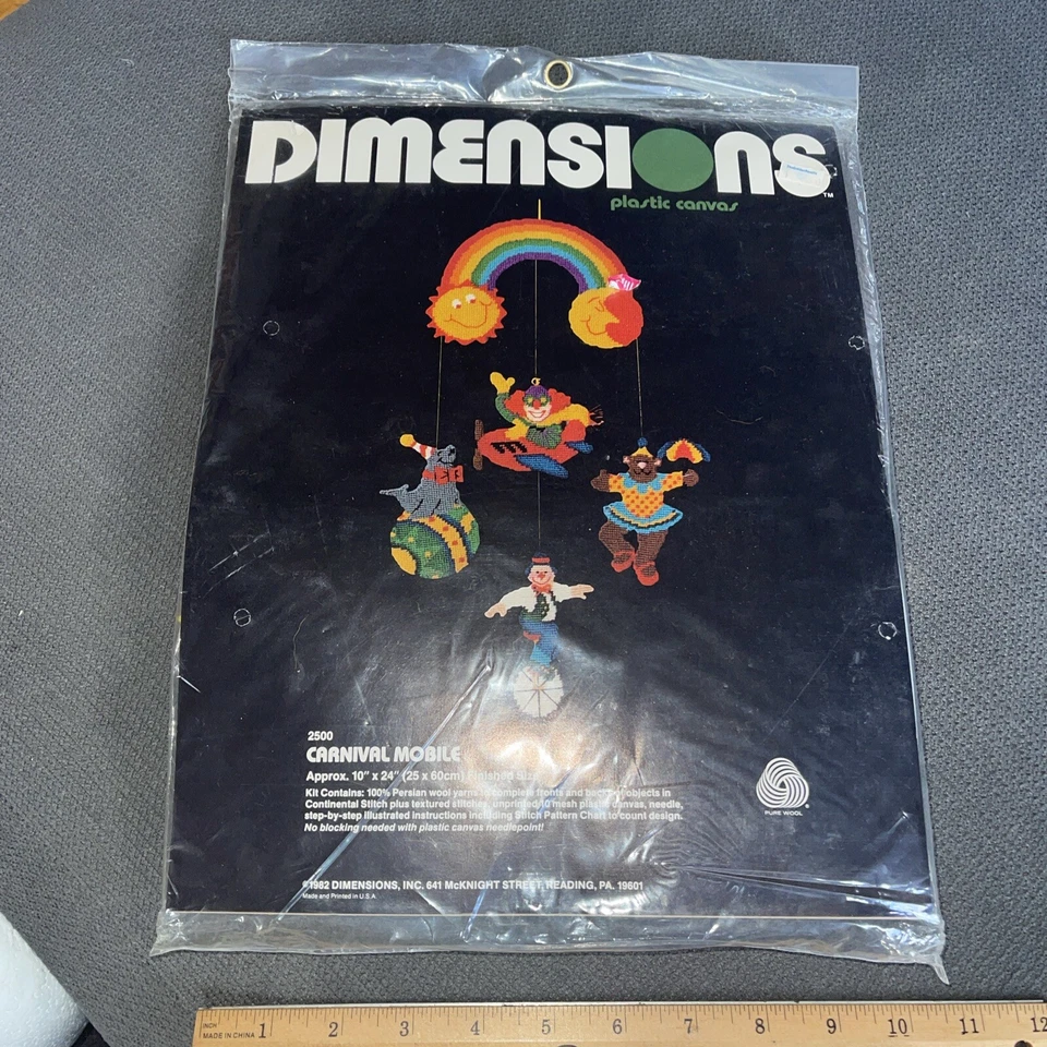 Dimensions plastic canvas Carnival Mobile Circus rainbow New unopened - Image 2 of 4