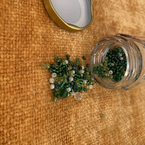 Swarovski EMERALDS Crystal Beads Stolen Kiss Jaci Rae Little Jar w/Honey Dipper - Picture 4 of 8