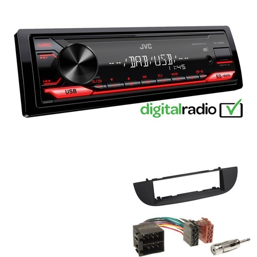 JVC KD-X182DB MP3 DAB+ USB 1-DIN Autoradio für Fiat 500 500C Schwarz - Bild 1 von 5