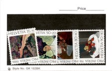 Switzerland, Postage Stamp, #B523-B526 Mint NH, 1986 Paintings, Art (AB)