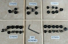 3/8" Gun Holster Accessory Screws & Nuts Hardware - Fits Safariland QLS, MLS ELS