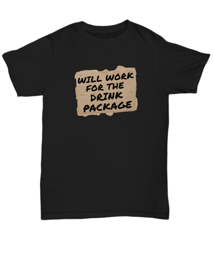 Cruise Ship Gift Will Work for a Drink Package Shirt Funny Gift for Ocean Trip - 第 1/13 張圖片