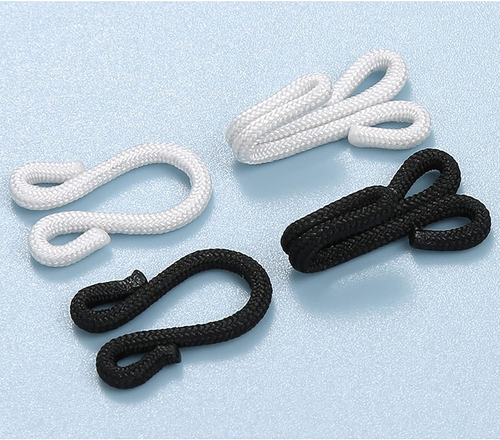 40 Pairs Latch Sewing, White and Black Hook and Eye Sewing Large Covered Hook - Picture 7 of 7