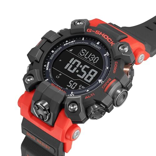 Casio Watch G-SHOCK Master of G MUDMAN Solar Radio Digital Red GW-9500-1A4 - Picture 2 of 7