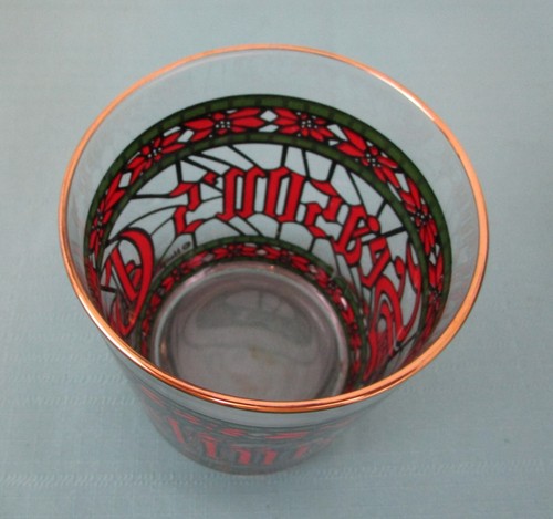 Vintage Houze Seasons Greetings Christmas Double Old Fashioned Glasses - Picture 7 of 9