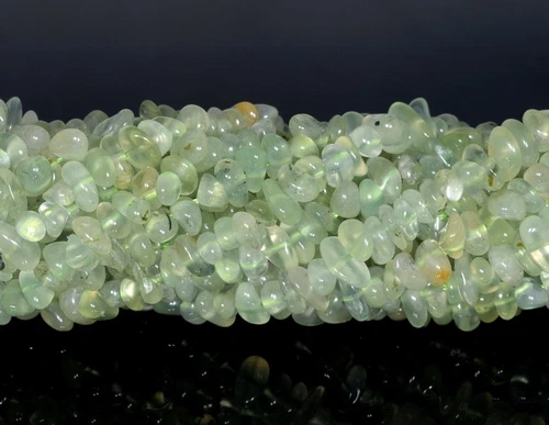 6-7 MM PREHNIT EDELSTEIN KIESEL CHIP LOSE PERLEN 15,5 ZOLL - Bild 4 von 4