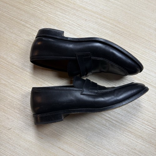Santoni Slip On Penny Loafers Made In Italy Size 9.5 Men’s Gavin Apron Toe Vtg - Picture 8 of 8