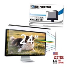 Blue Light Blocking Screen Protector for 24" 16:9 Computer Monitors, Removable