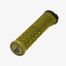 SDG Thrice 33 Ergonomic Lock-On MTB Bike Grips Olive, Dual Density & Tapered