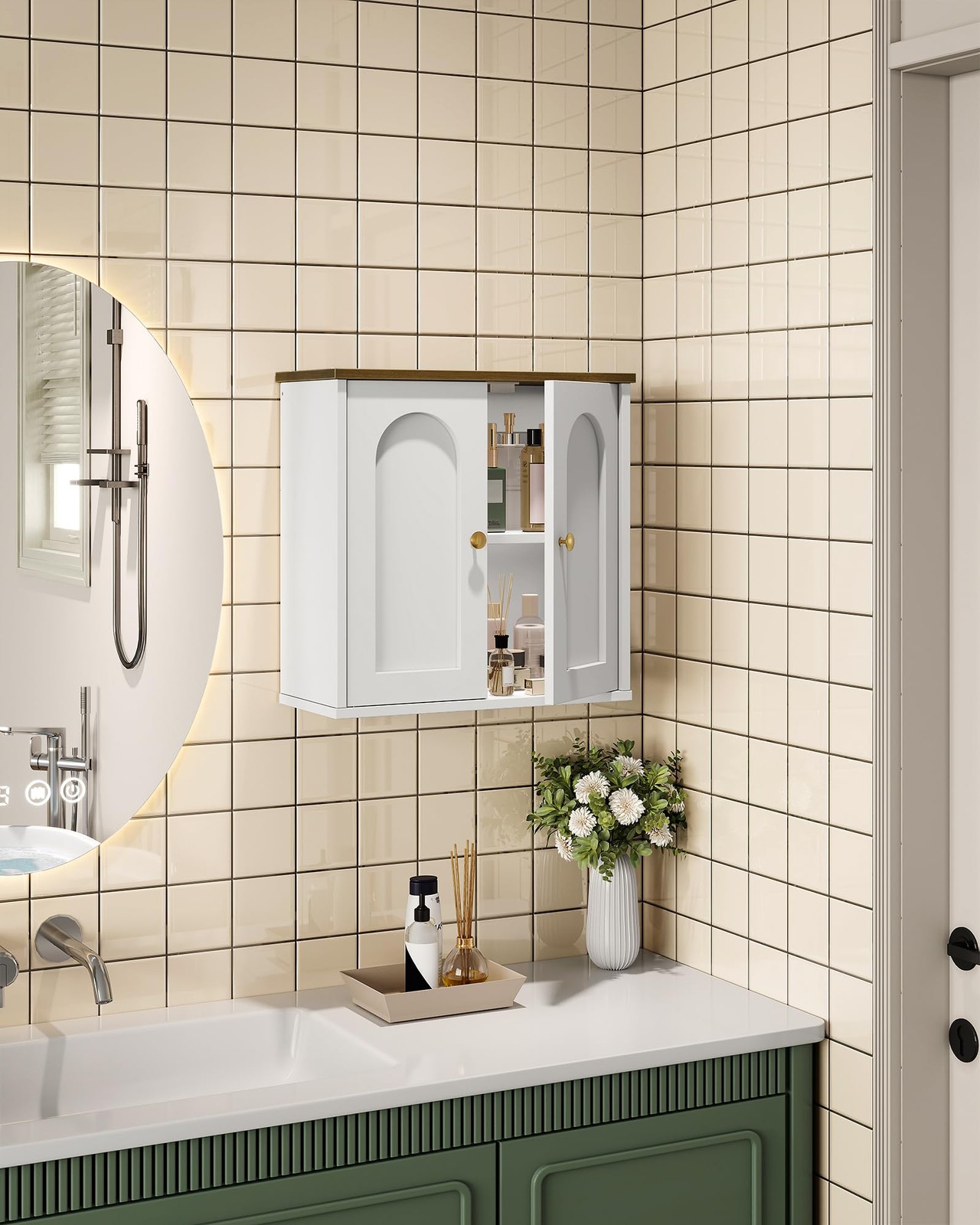 CHOEZON Bathroom Wall Cabinet, Medicine Cabinet with Adjustable Shelf, Modern...