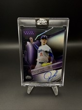2026 Topps Chrome Black Roki Sasaki Purple Encased On Card Auto /75 🔥 Dodgers