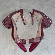 Betsey Johnson Dressy Pumps Womens Size 6 M Pink Faux Gem Going Out Party Show