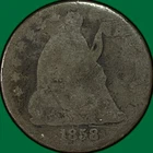 1858-O Seated Liberty Half Dime Almost Good AG Coin #40747