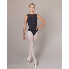 Energetiks Black Mesh Leotard for Ballet Dance Girls Women