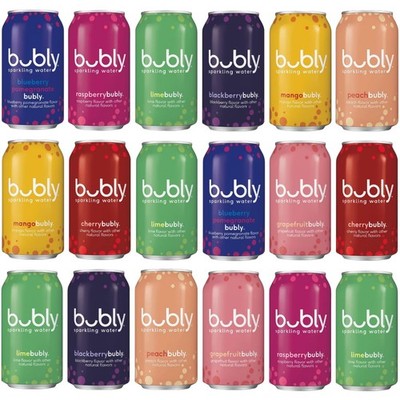 Bubly Sparkling Water Assorted Variety Pack, 8 Flavor - 12 Fl Oz (Pack of 18)