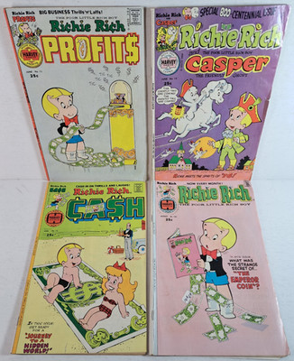 Richie Rich #11,12,13,145, Harvey Comics, 1976, Lot of 4