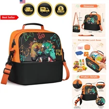 Kids Lunch Bag Insulated Reusable Food Storage Bag for School Picnic Travel