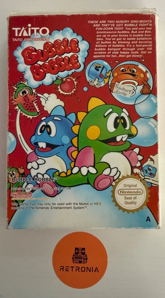 Bubble Bobble Nintendo Nes Game PAL A UK Version Boxed With Manual CIB - Image 2 of 4