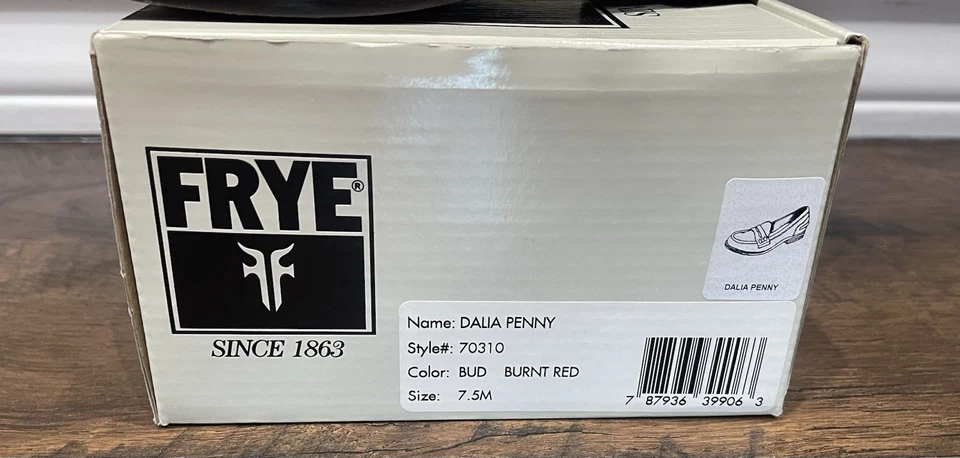 Mocassim feminino Frye couro vermelho tamanho 7,5 M Dalia Penny - Imagem 2 de 4