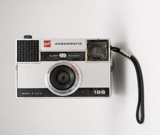 Vintage GAF Anscomatic 126 Film Camera Made in USA With Wrist Strap Untested
