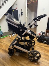 Compact Baby Stroller From Birth to 4 Years 22kg XL Canopy 4 Wheel Suspension