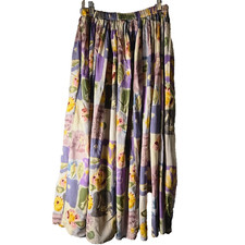 Vintage Le Mieux Midi Skirt One Size Drawstring Art to Wear Artsy Hippie Boho