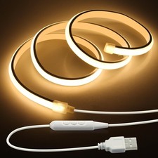 COB LED Strip Light 5V USB Powered 3.3FT/1M Dimmable LED Tape Light Warm Whit...