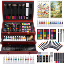 Art Supplies, 175-Pack Deluxe Art Set Drawing Painting Kit with 2 Drawing Pads,