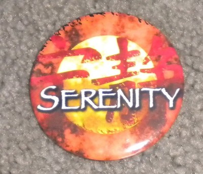 Serenity Movie Firefly Logo Large Promo Button Pin 2005 Joss Whedon NEW