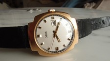 Ricambi per orologio Oris, Cal. 652 kif, placcato oro, 34,5 mm, uomo, vintage.