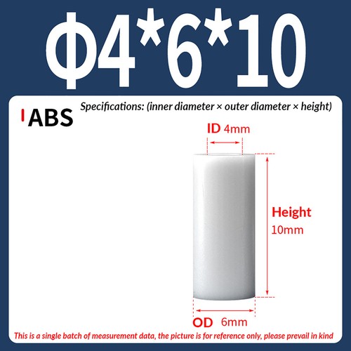 WHITE Nylon Standoff SPACERS ABS Plastic Standoff Washers M3 M4 M5 M6 M8 M10 M12 - Picture 67 of 234