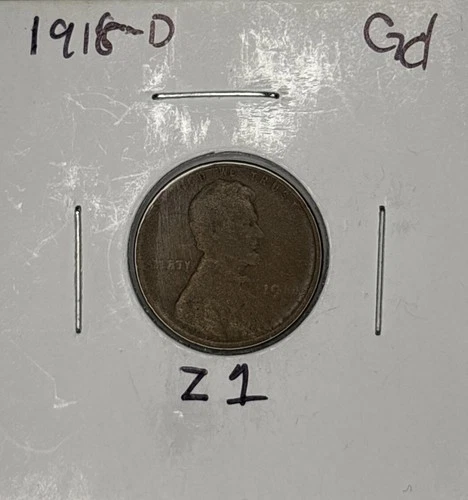 1918-D Good Lincoln Wheat Penny, Item Z1