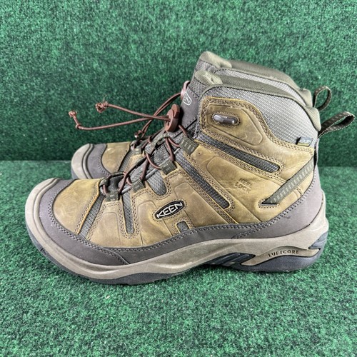 KEEN Men's Circadia Mid Waterproof Hiking Boots Bison/Brindle US Size 12 - Picture 3 of 9