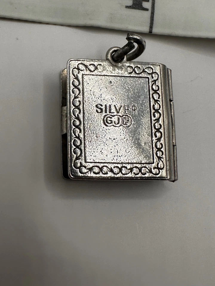 RARE GEORG JENSEN Holy Bible & Lords Prayer Charm/ Pendant - Solid Silver - Image 2 of 4